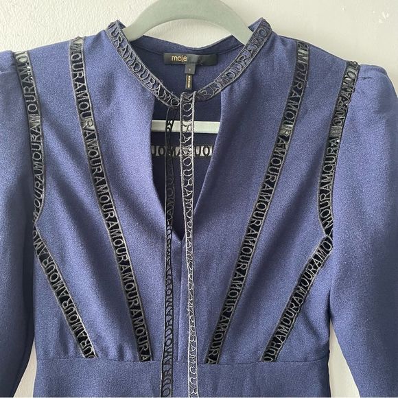 Maje Remala Host Pick 🎉Amour Lettering A-Line Mini Dress - Picture 10 of 13